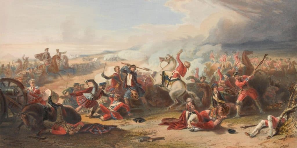 Painting Of A Scottish Battle