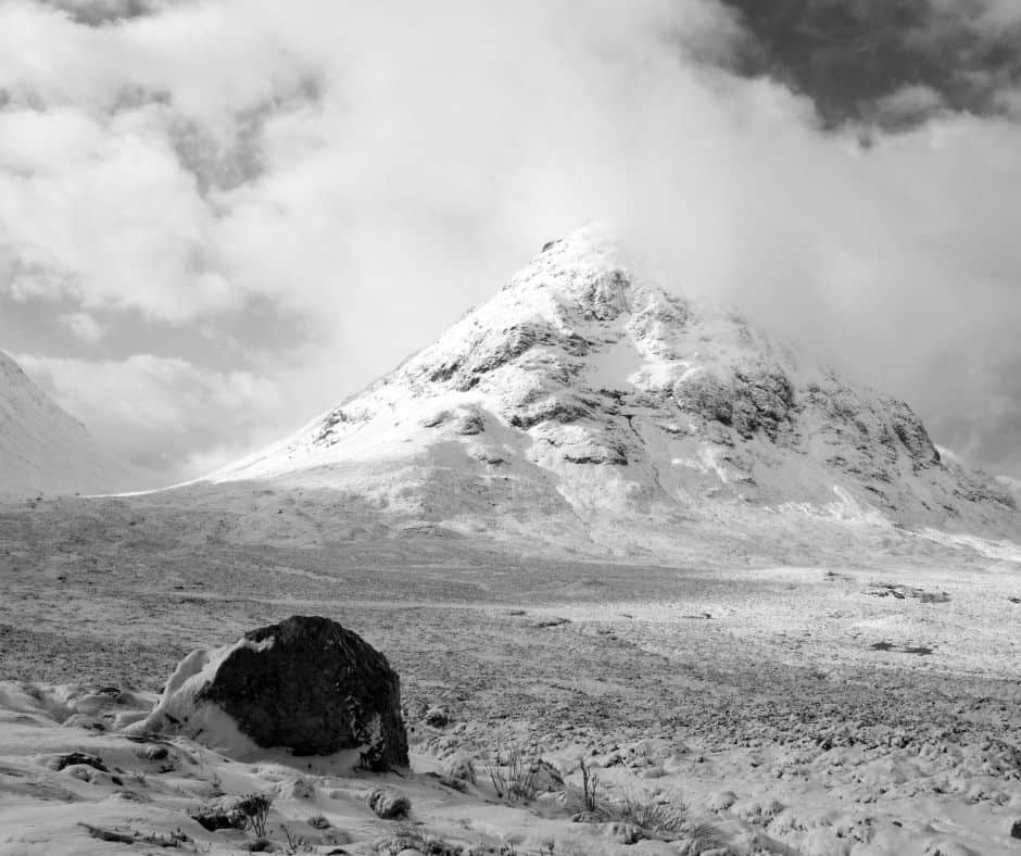 Scottish Mountains In Snow