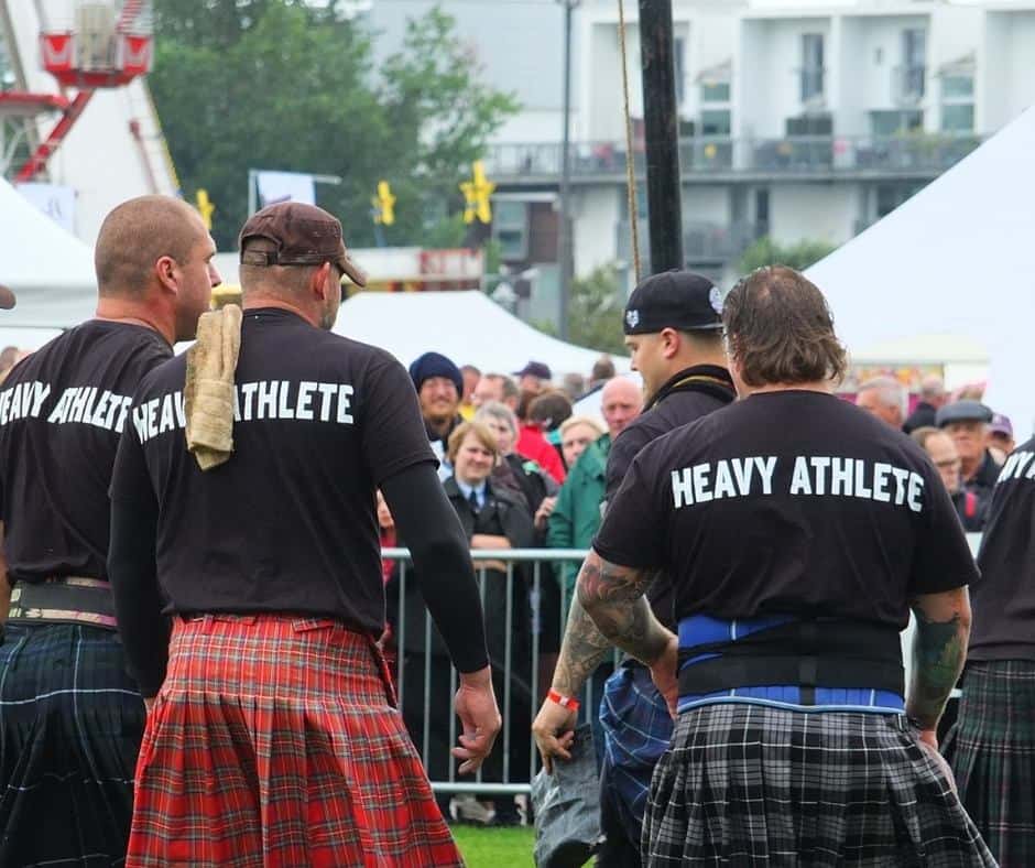 Highland Games Competitors In Kilts